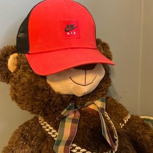 Red Nike Air Trucker Mesh Snapback
